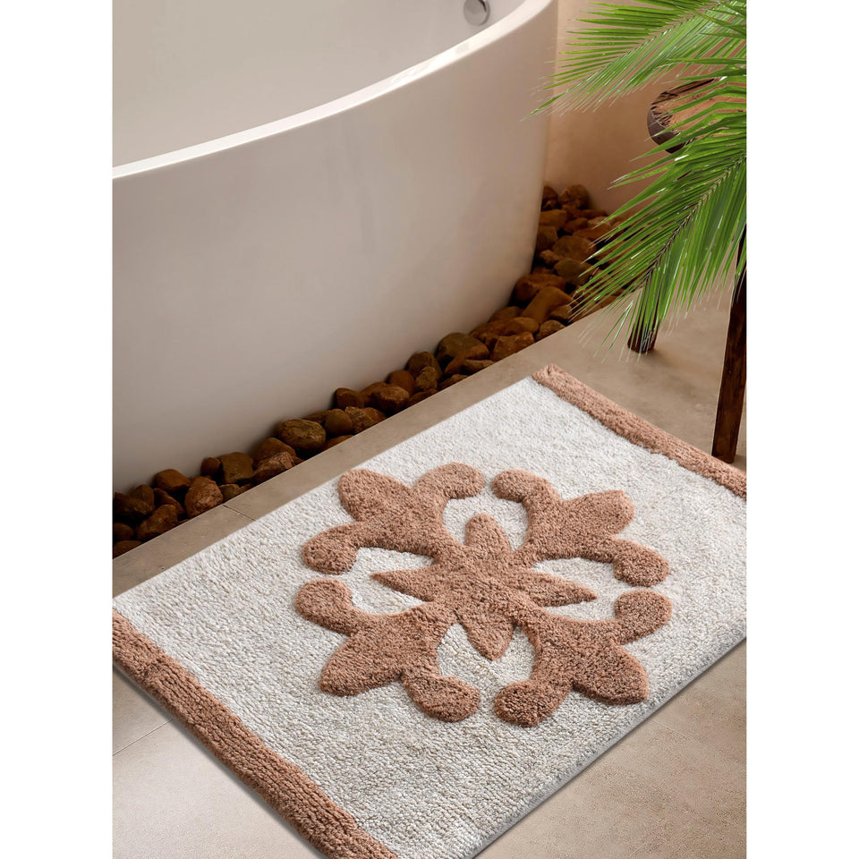 Sienna Bloom Cotton Bath Rug