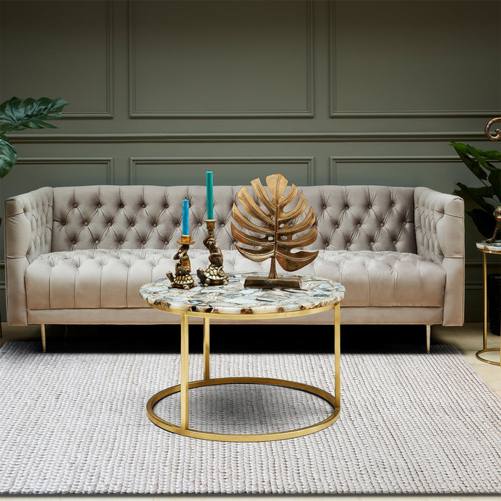 Dor handwoven chunky wool rug in charcoal, woven in thick cords, in a living room