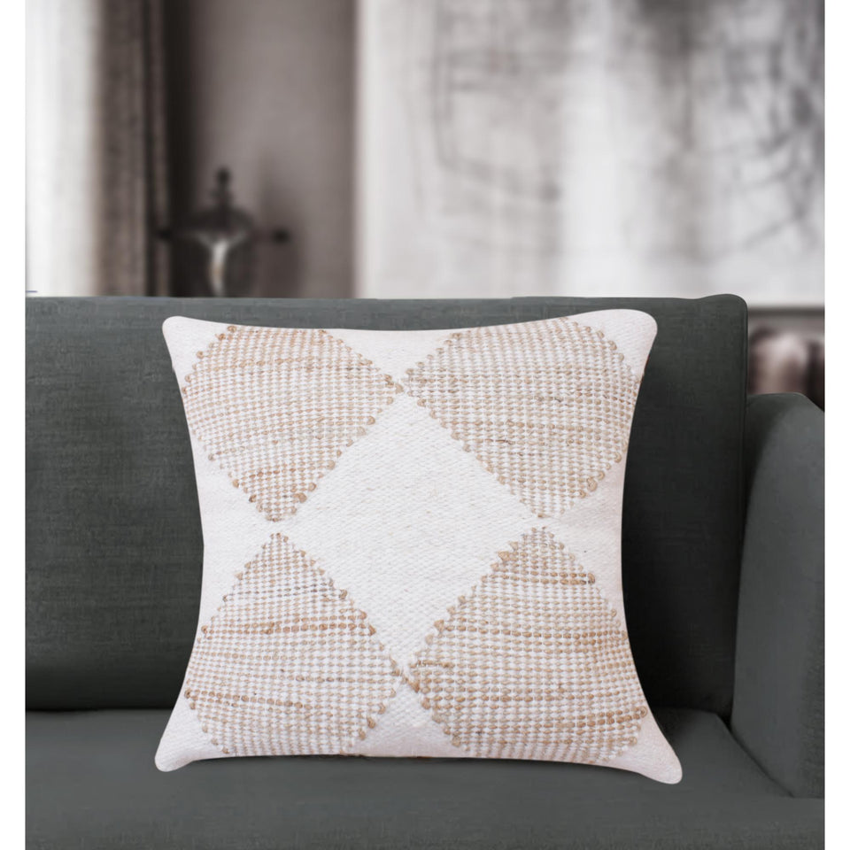 Dunefield Handwoven Jute & Wool Cushion