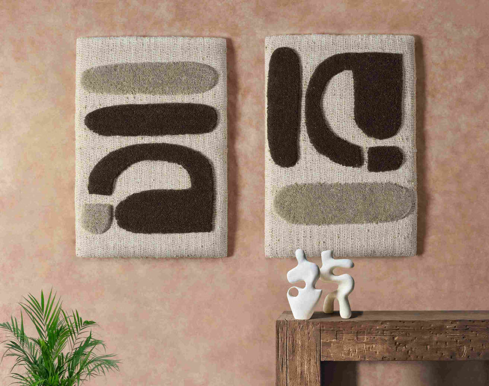 Stone & Shade Wool Wall Art — Set of Two