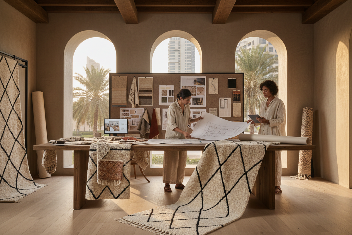 How Dubai and Abu Dhabi Interior Designers Source Custom Rugs for Client Projects
