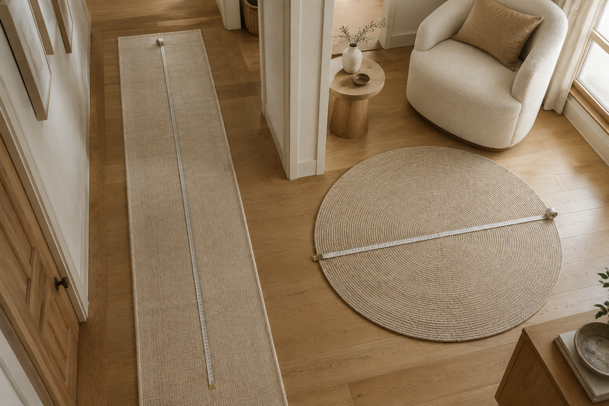 Round rugs and runners: how to measure a custom size