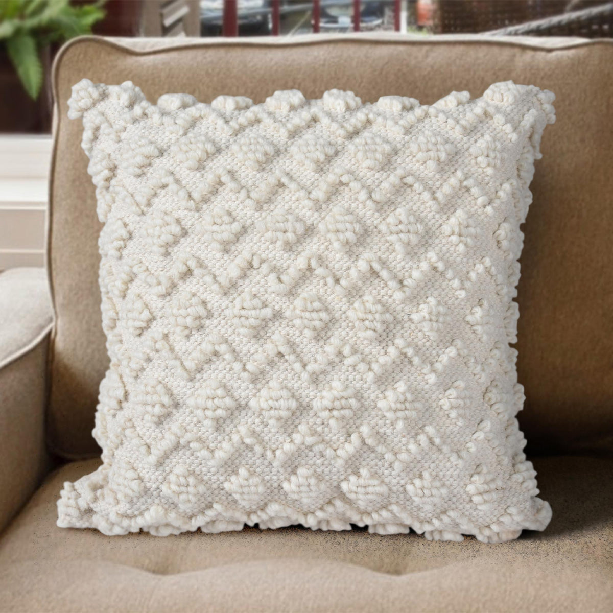 Loft Handwoven Wool & Cotton Cushion
