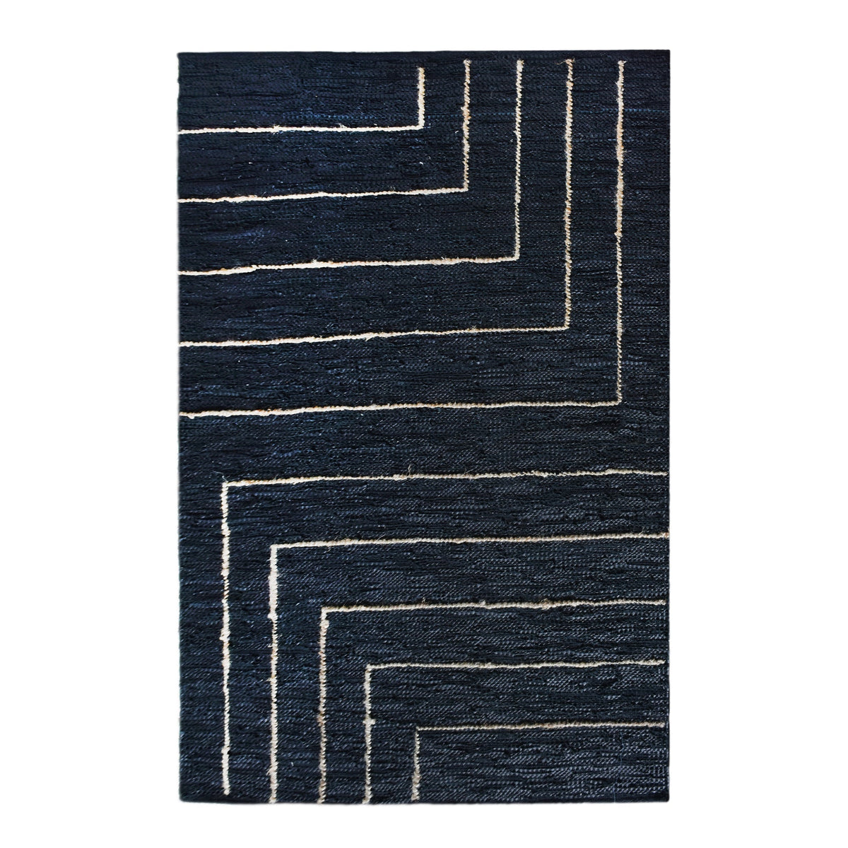 Starlight Handwoven Hemp & Leather Rug