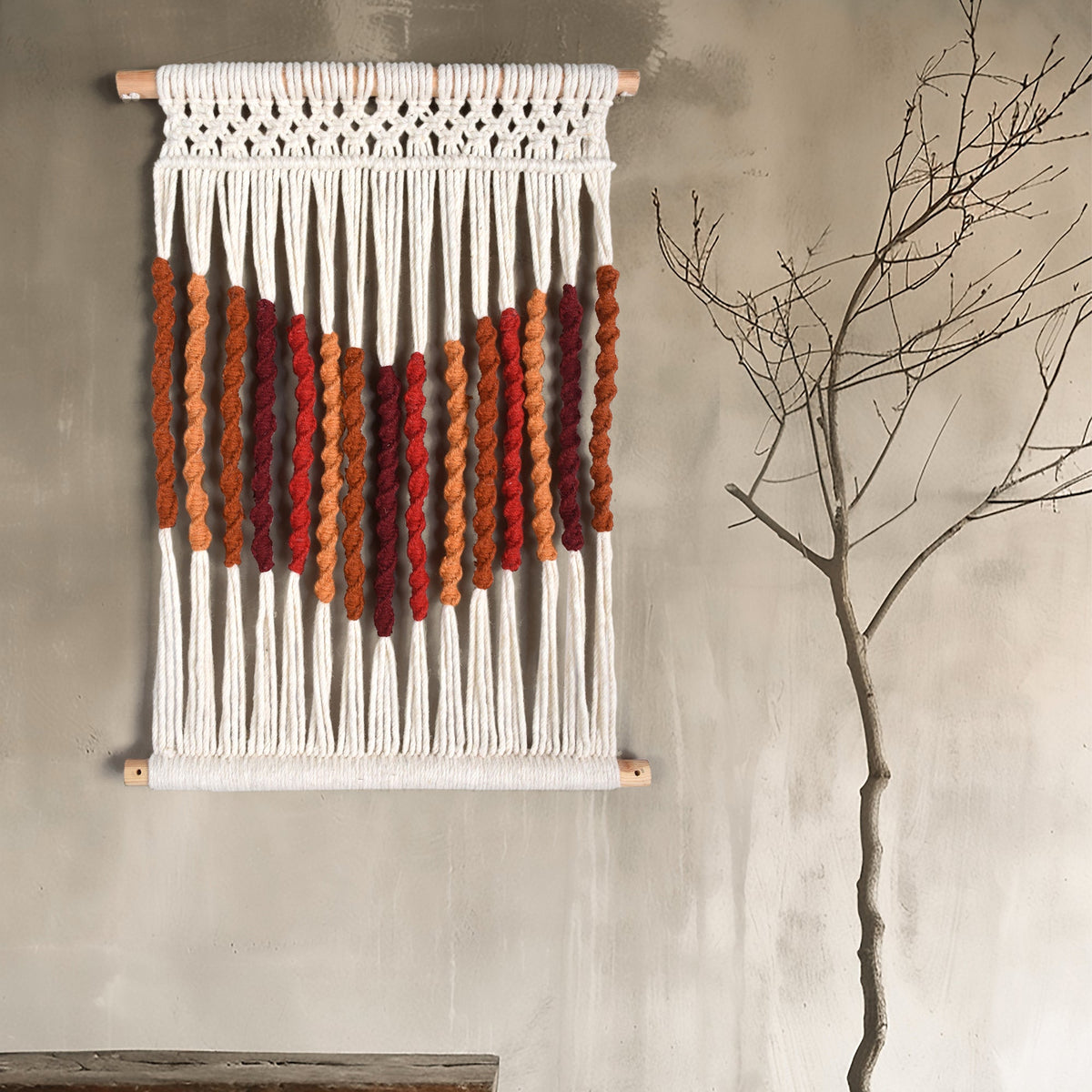 Ember Weave Handknitted Wool Wall Hanging