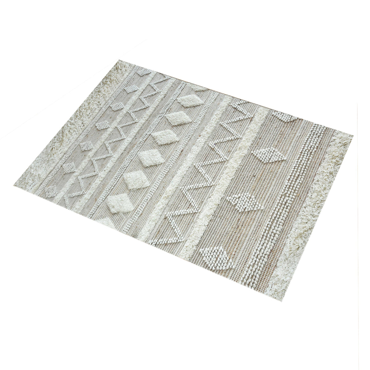 Barley Handwoven Hemp & Wool Rug