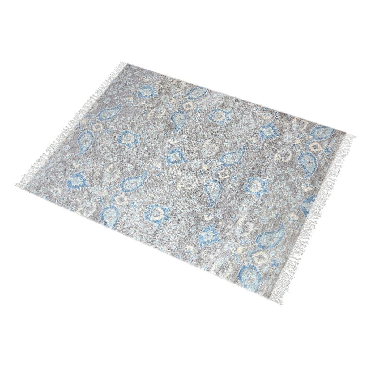 Paisley Hand-Knotted Wool Rug