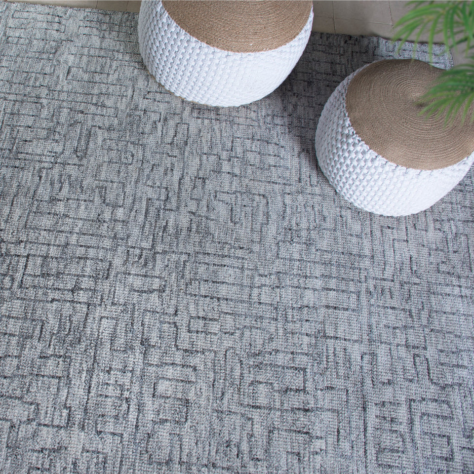 Granite Hand-Knotted Wool & Viscose Rug