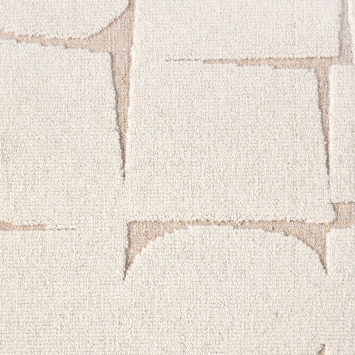 Quiet Geometry Textured Wool & Viscose Wall Art