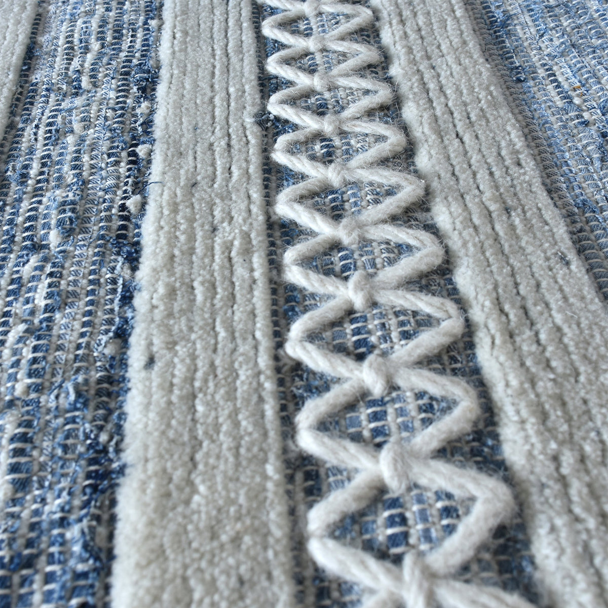 Breton Handwoven Denim & Wool Rug
