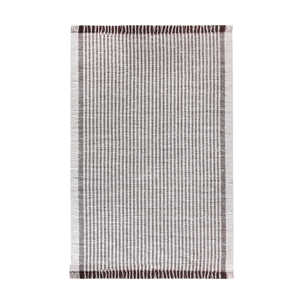 Ticking Handwoven Denim & Cotton Rug