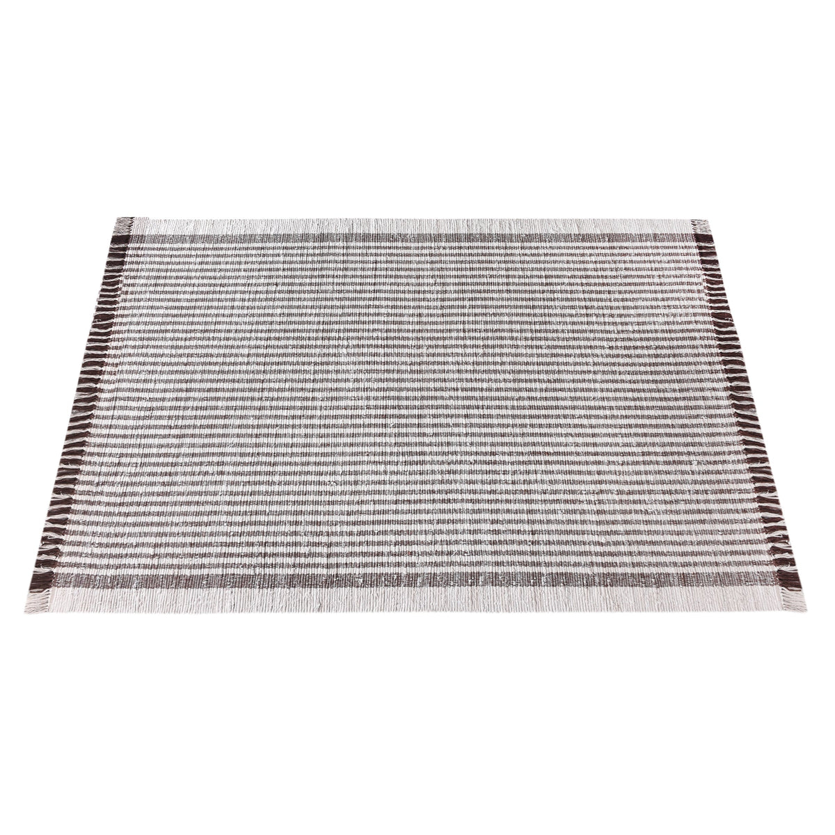 Ticking Handwoven Denim & Cotton Rug