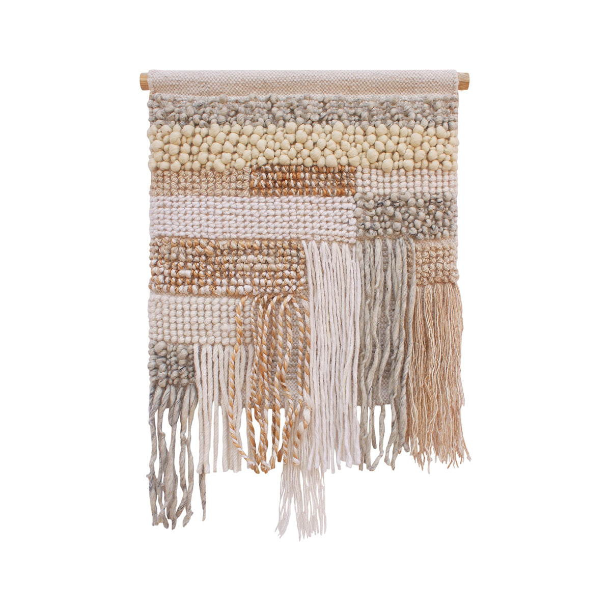 Earthline Weave Handwoven Wool & Jute Wall Hanging