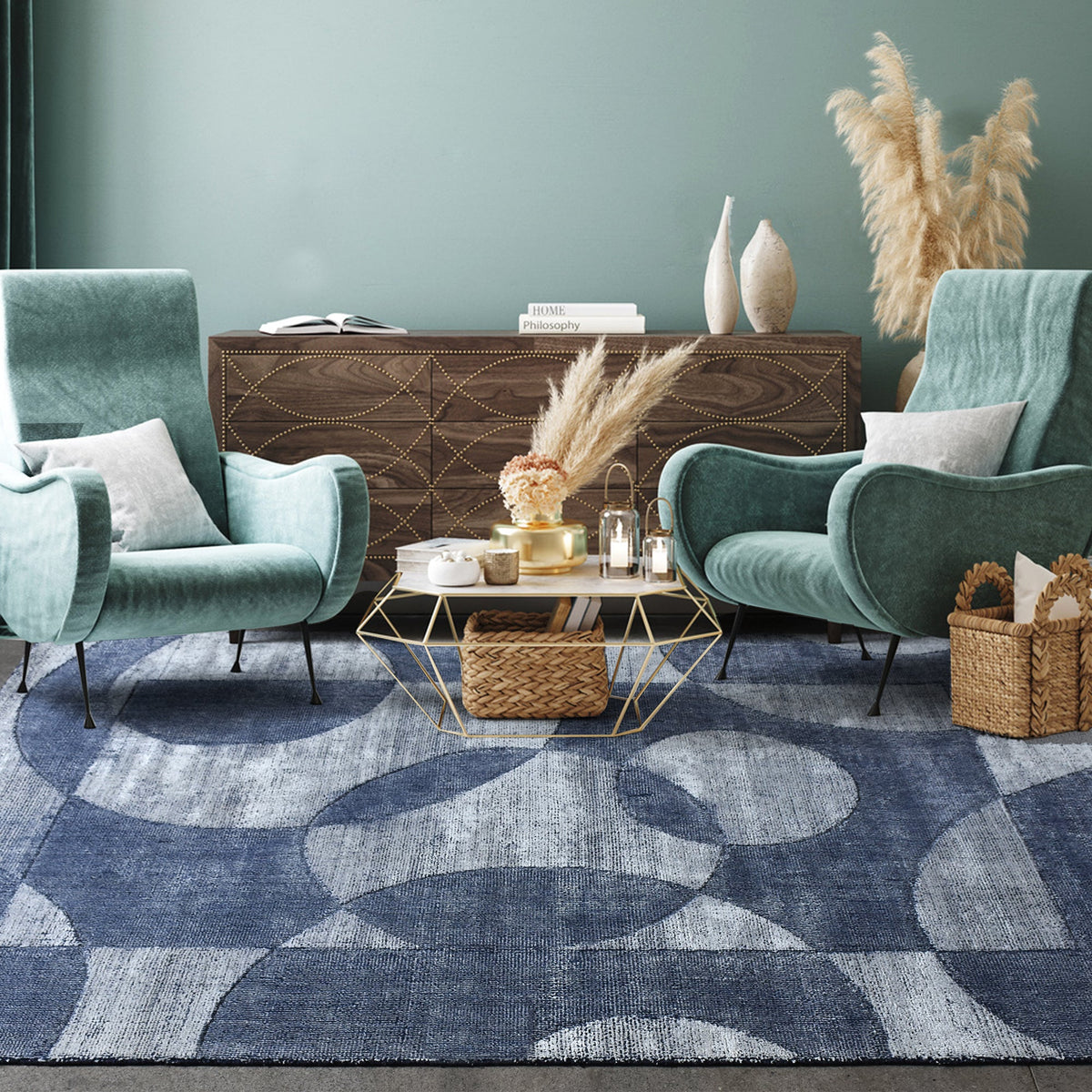 Tide Handwoven Viscose & PET Rug