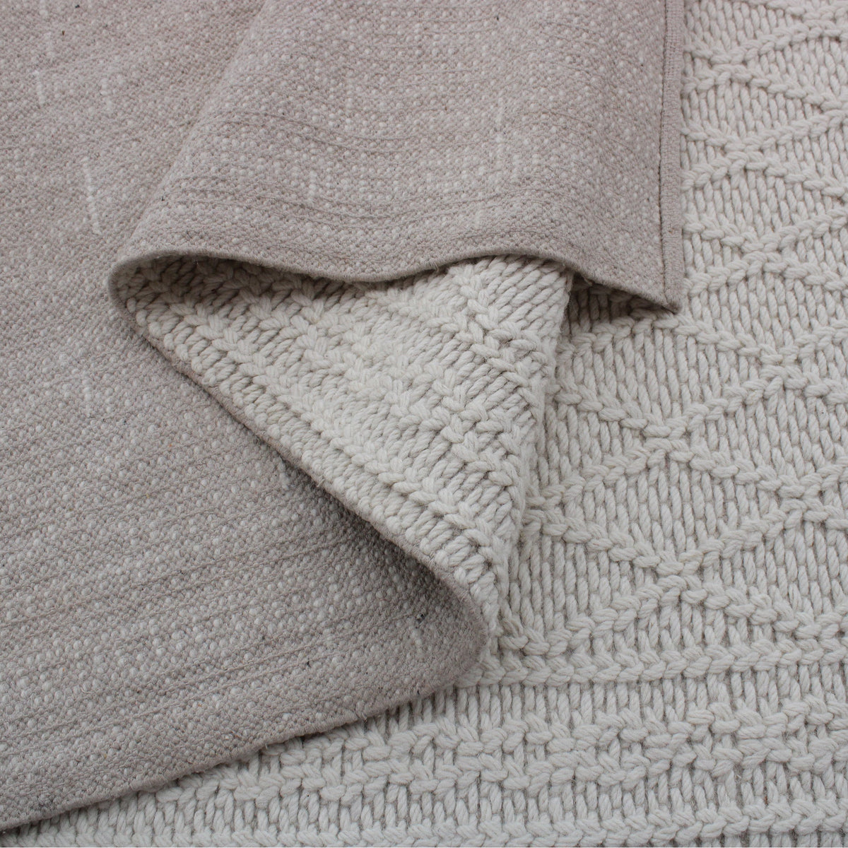 Cable Handwoven Wool Rug