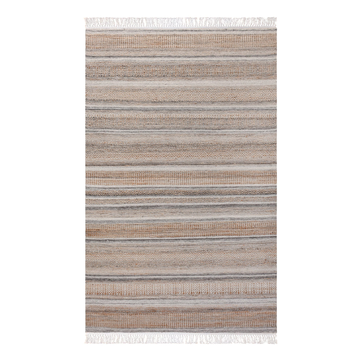 Deckchair Handwoven Jute & Wool Rug