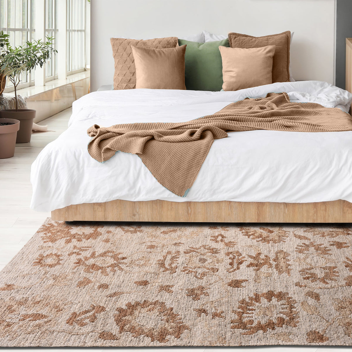 Peony Hand-Knotted Jute Rug