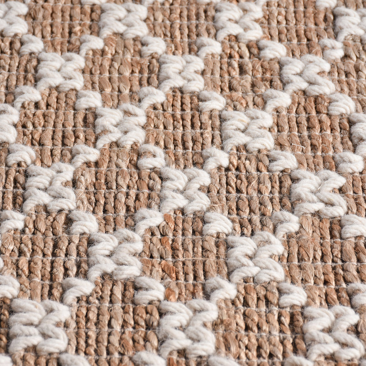 Lattice Handwoven Jute & Wool Rug
