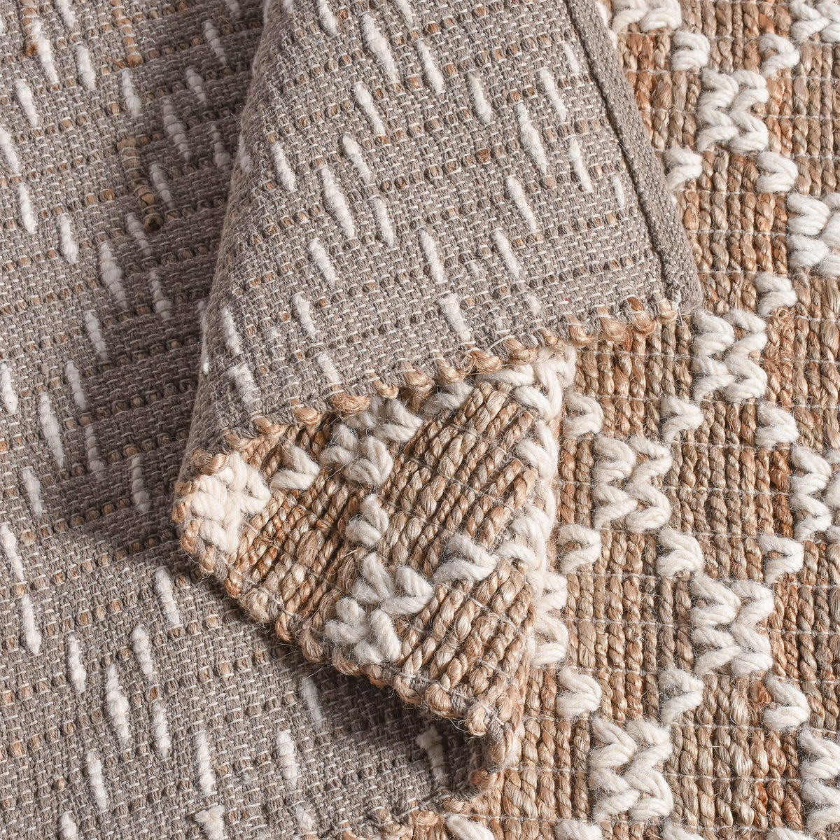 Lattice Handwoven Jute & Wool Rug