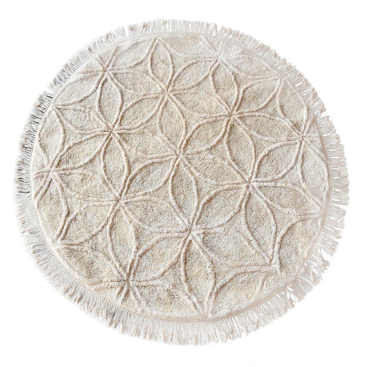 Halo Tufted Cotton Round Rug