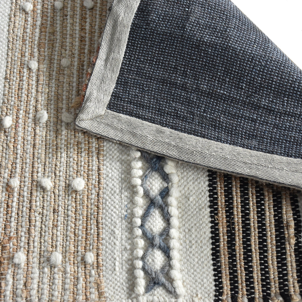 Bunting Handwoven Hemp & Wool Rug