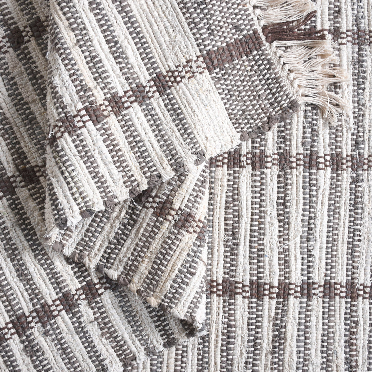 Awning Handwoven Denim & Cotton Rug