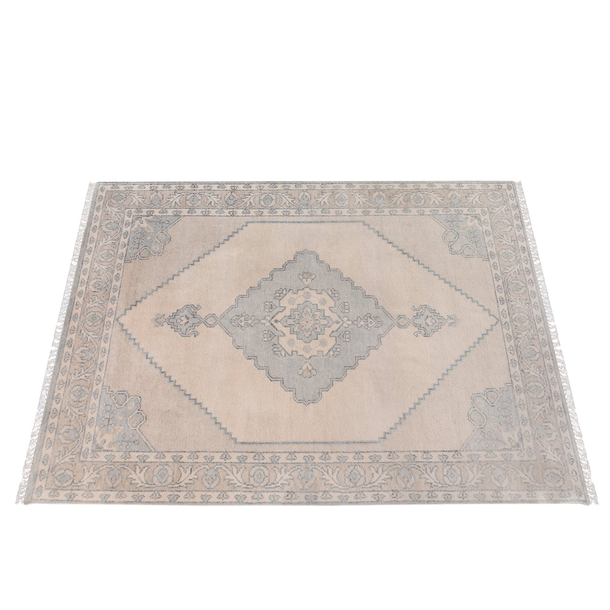 Porcelain Hand-Knotted Wool Rug
