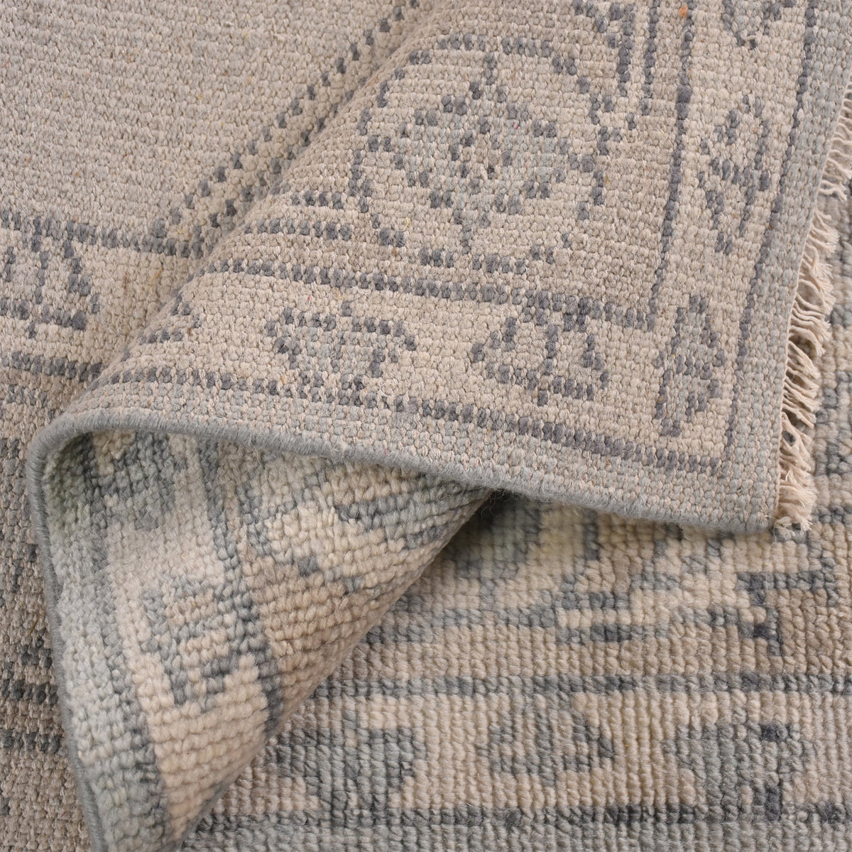 Porcelain Hand-Knotted Wool Rug