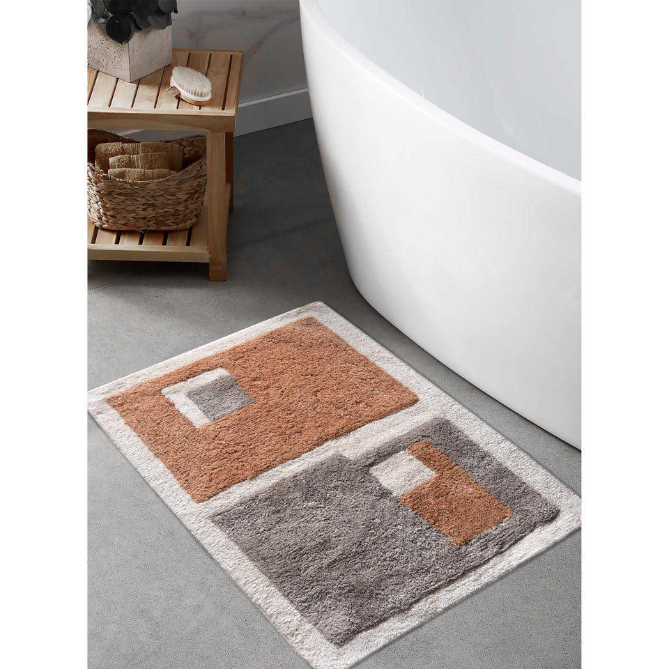 Earthblock Cotton Bath Rug
