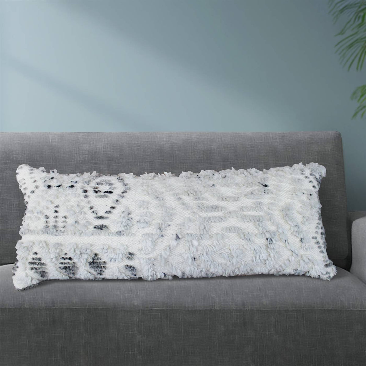 Alpine Cloud Handknotted Wool Lumbar Cushion