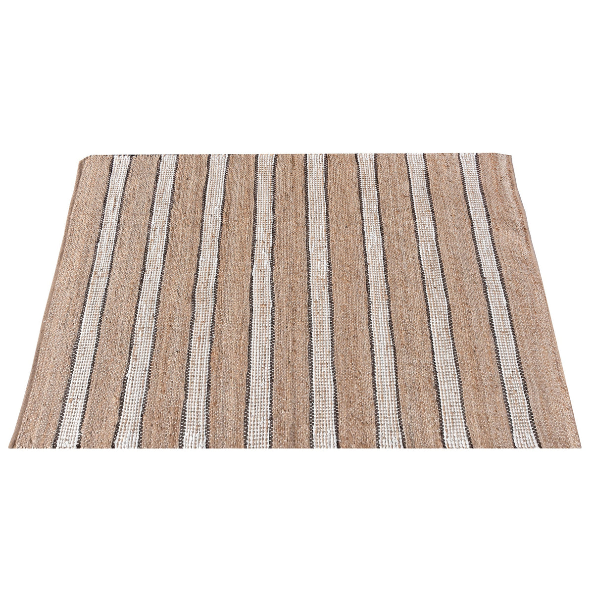 Hessian Handwoven Hemp & Leather Rug