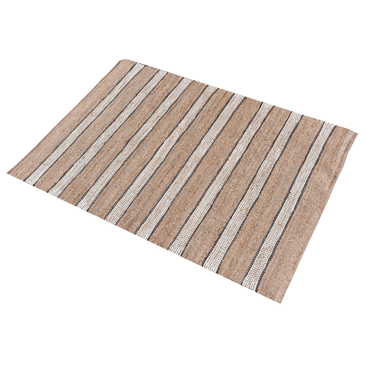 Hessian Handwoven Hemp & Leather Rug