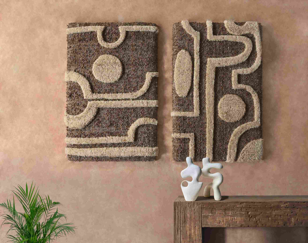 Quiet Contours Wool Wall Art — Set of Two