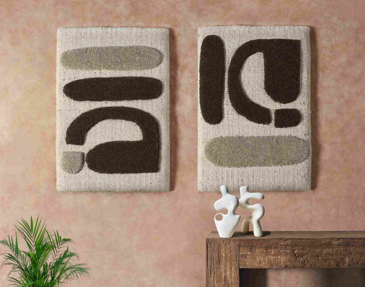 Stone & Shade Wool Wall Art — Set of Two
