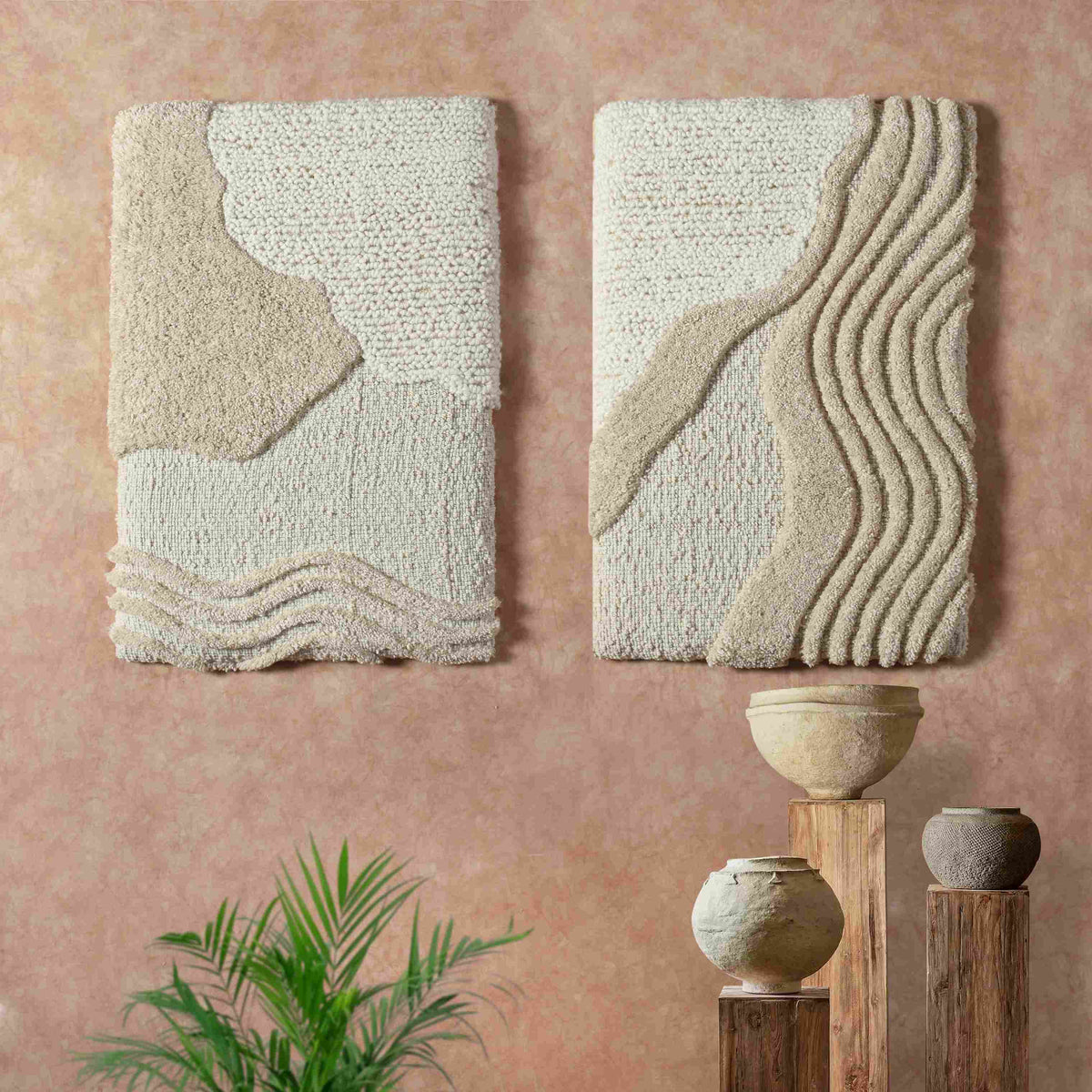 Tonal Study Wool Wall Art — Set of Two