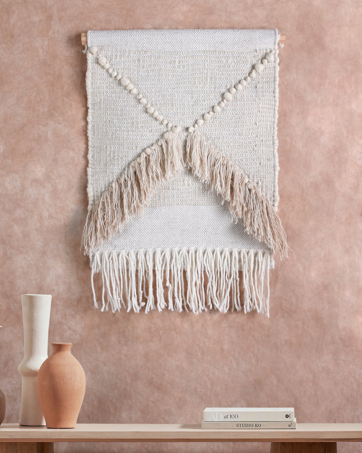 Crossing Threads Handwoven Wool Wall Hanging