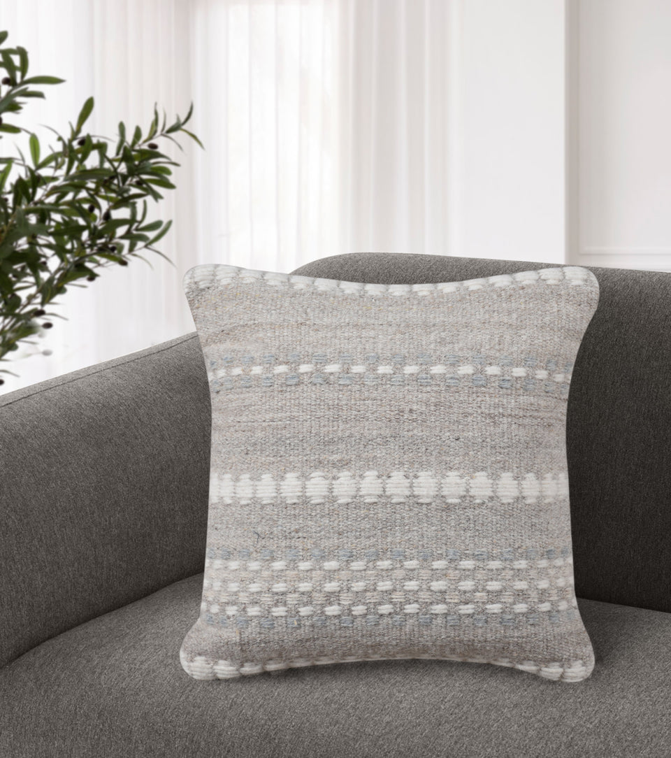 Coastal Dot Handwoven Wool Cushion